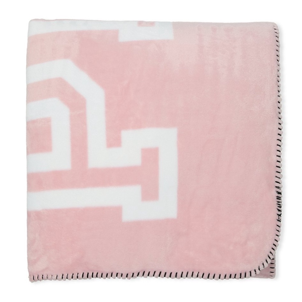 Soft Pink Logo Throw Blanket NWT